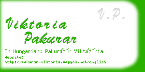 viktoria pakurar business card